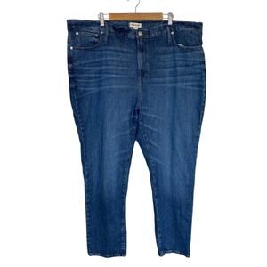 Madewell Jeans Women 37 Blue Denim Cotton Stretch High Rise‎ Slim Boyfriend
